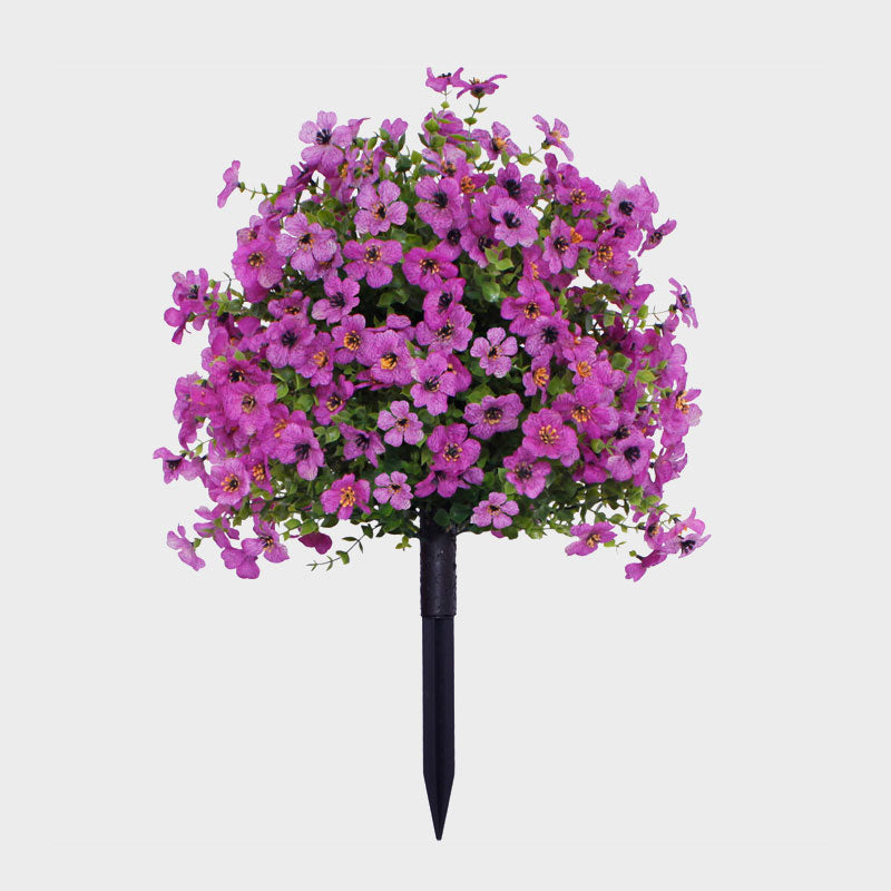 🌷 Kunstmatige eucalyptus en viooltjes als bloemdecoratie voor in de grond