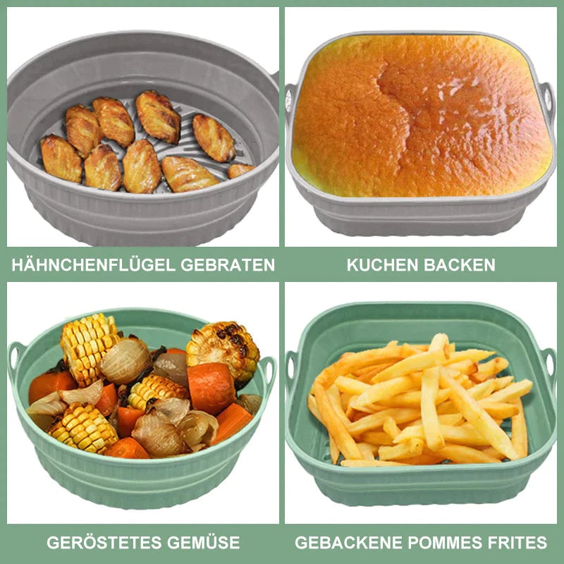 ❤️ Hoge temperatuurbestendigheid| Airfryer grillpan van siliconen