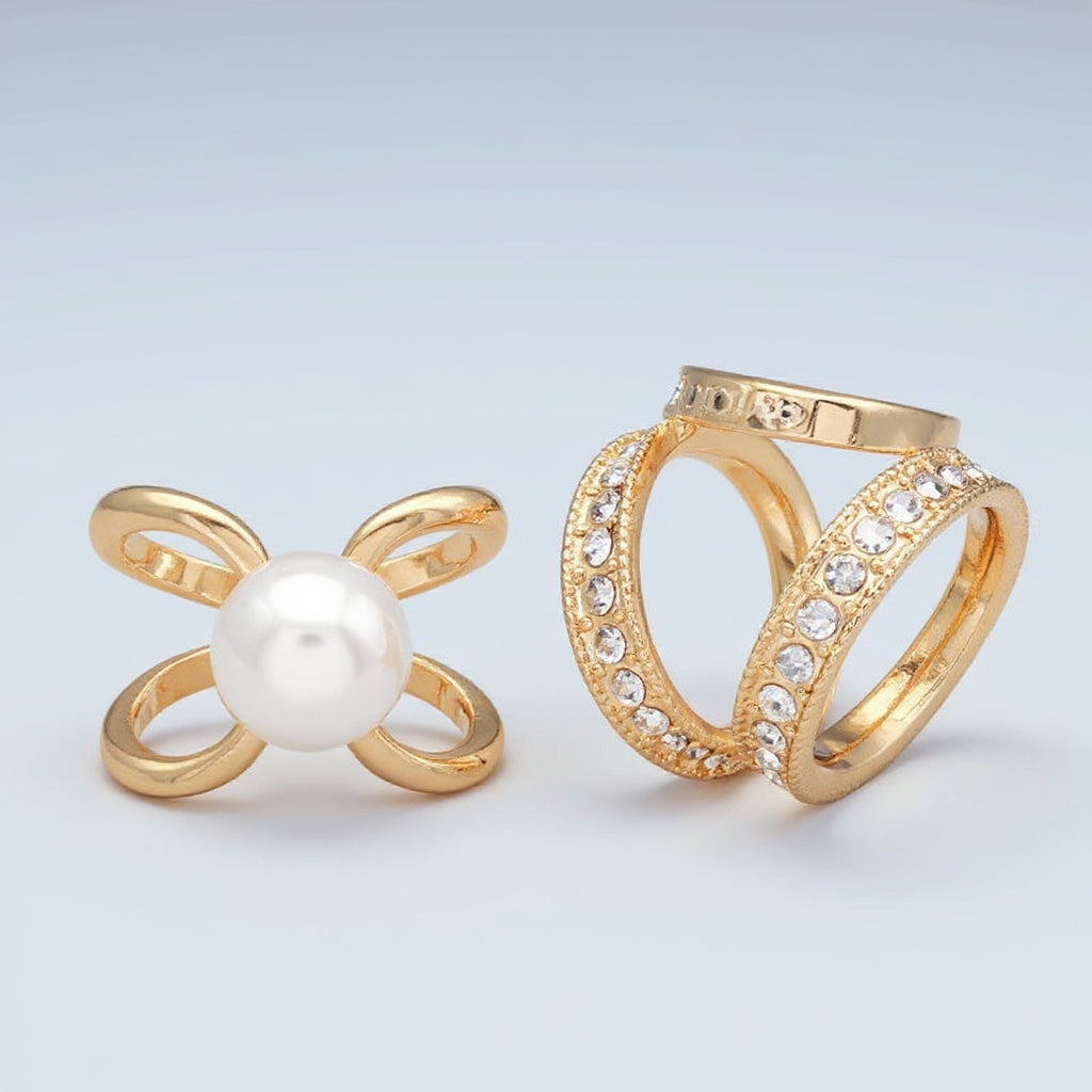 ❤️ ✨Koop 1 en krijg 1 gratis🔥Elegante dames sjaal met parel- en bloemenmotief en ringcli