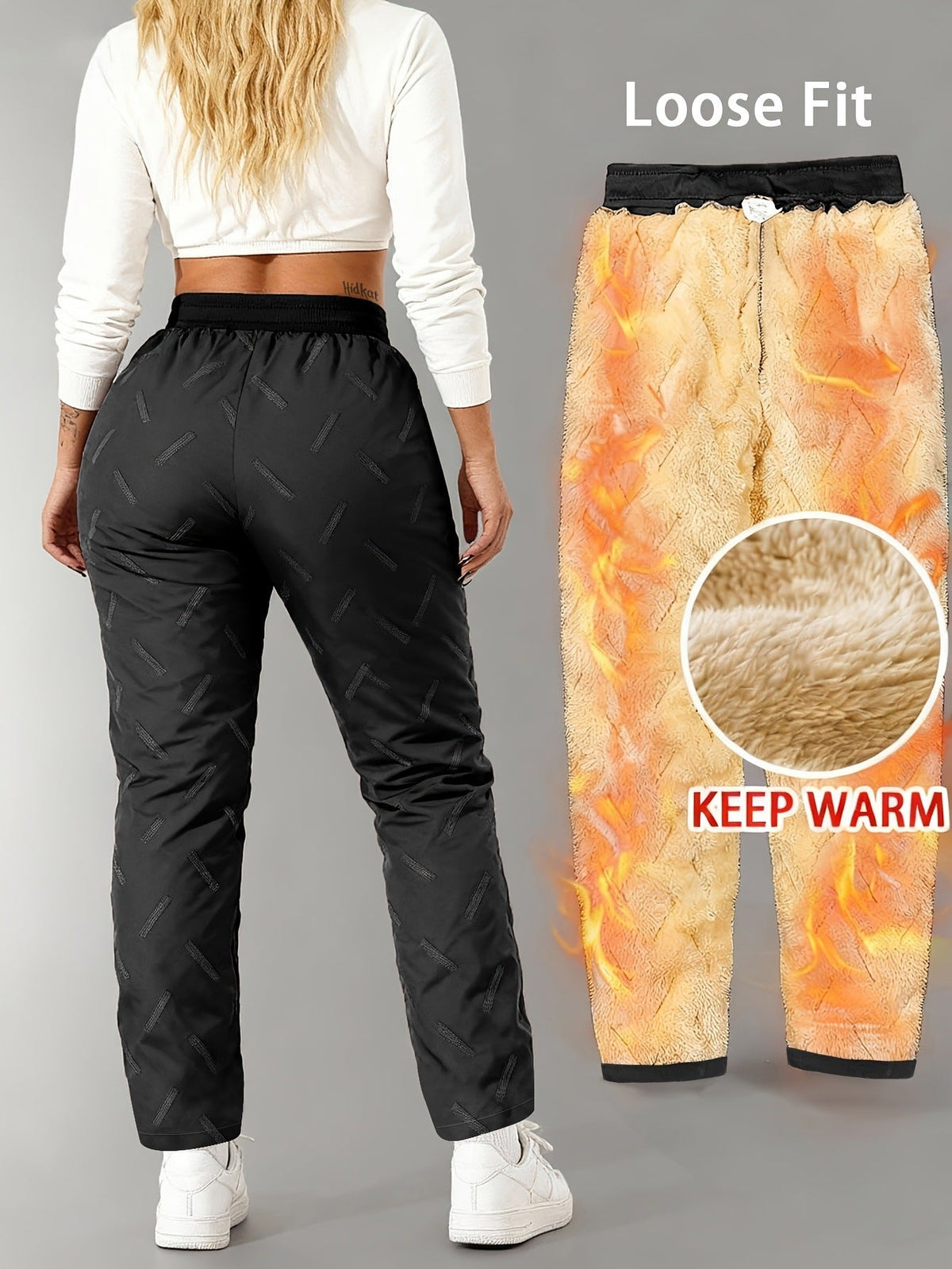 ✨ Unisex – extra zachte en warme fleece-gevoerde waterafstotende broek
