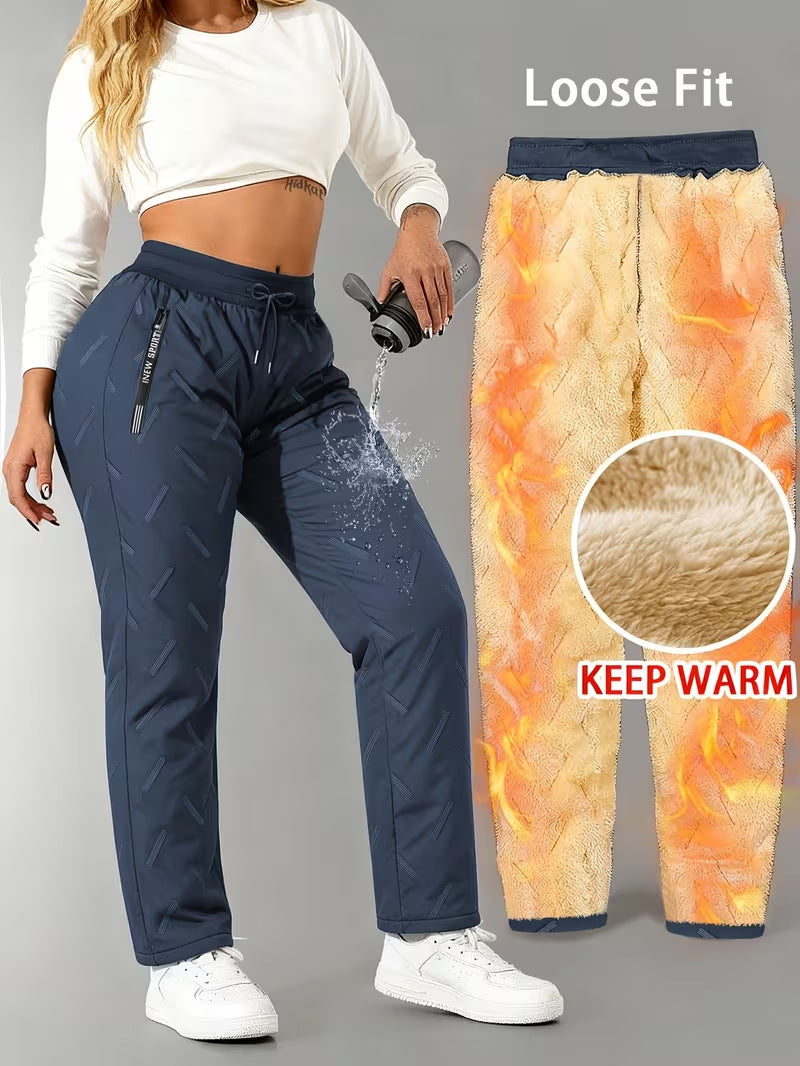 ✨ Unisex – extra zachte en warme fleece-gevoerde waterafstotende broek