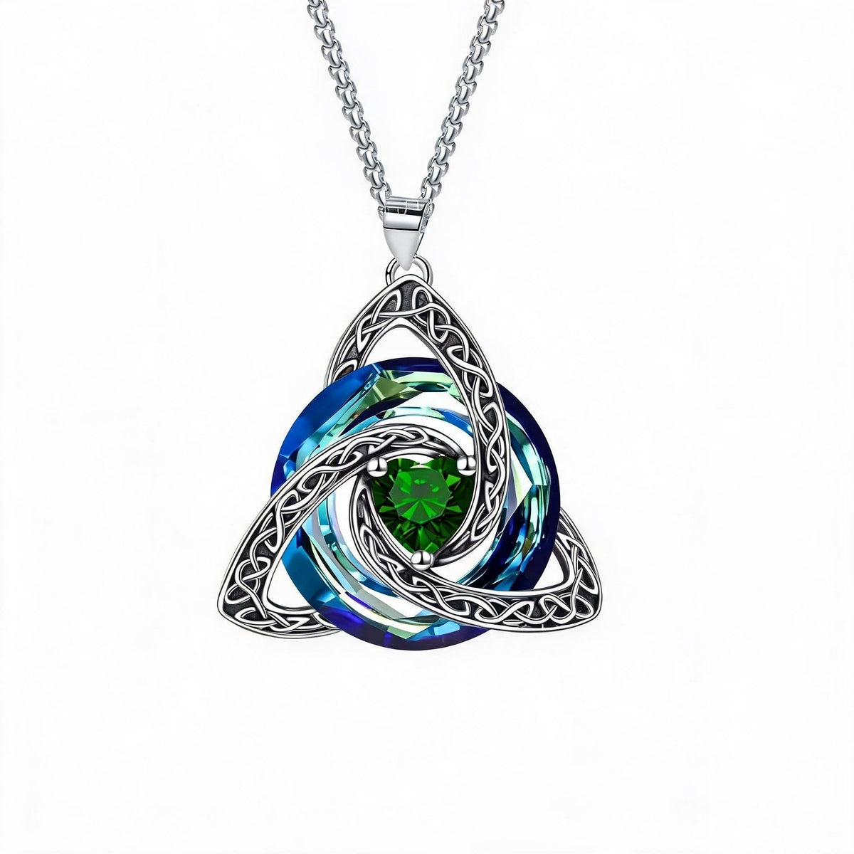 ✨ Geboortesteen Keltische Drieknoop Ketting – Betekenisvol symbool van liefde en verbondenheid ❤️