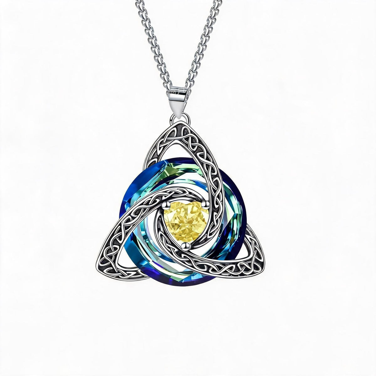 ✨ Geboortesteen Keltische Drieknoop Ketting – Betekenisvol symbool van liefde en verbondenheid ❤️