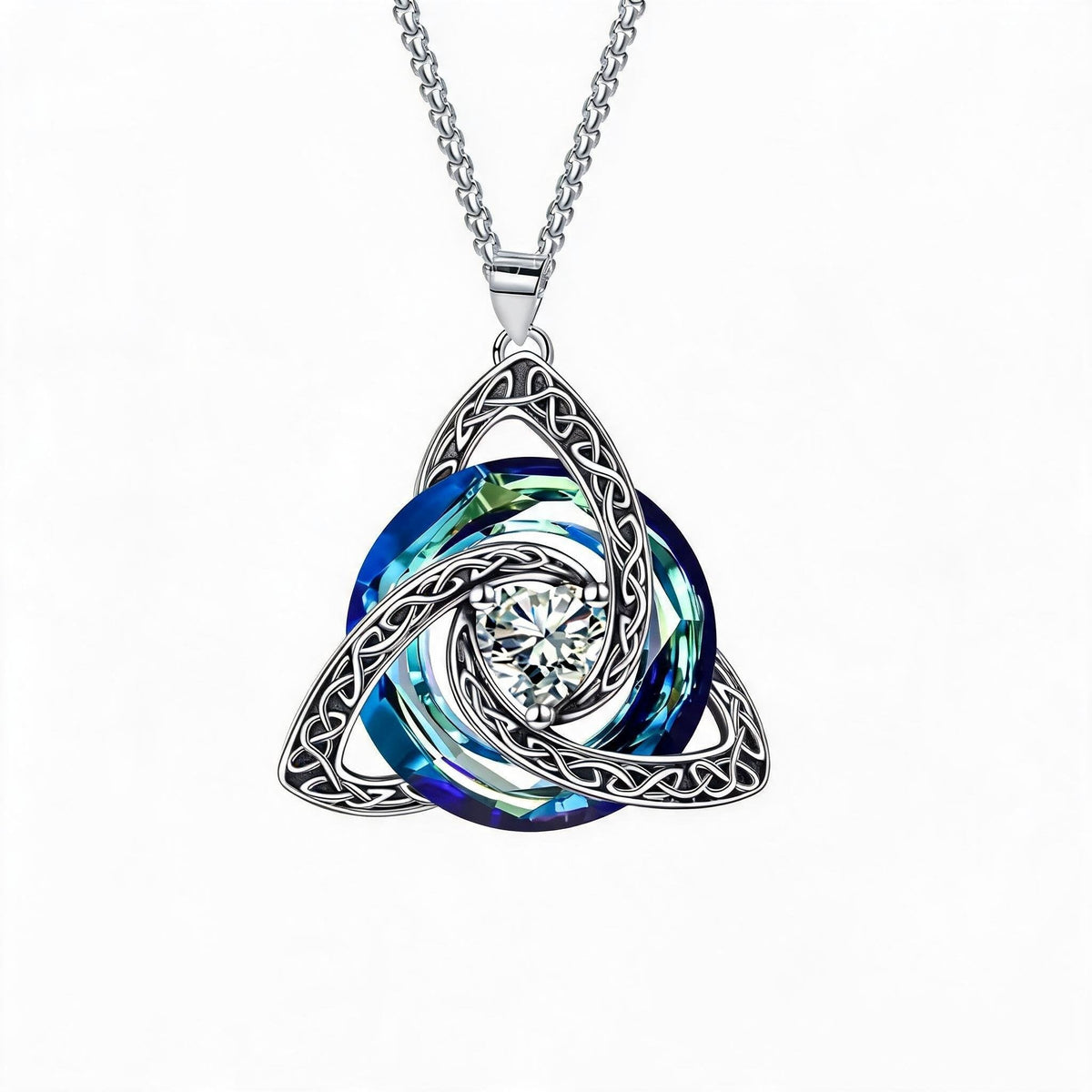 ✨ Geboortesteen Keltische Drieknoop Ketting – Betekenisvol symbool van liefde en verbondenheid ❤️