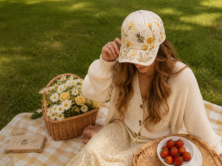 🌸🌿 Tuinochtend honkbalpet: zachte zon en dagelijks comfort! ☀️🌱🧢