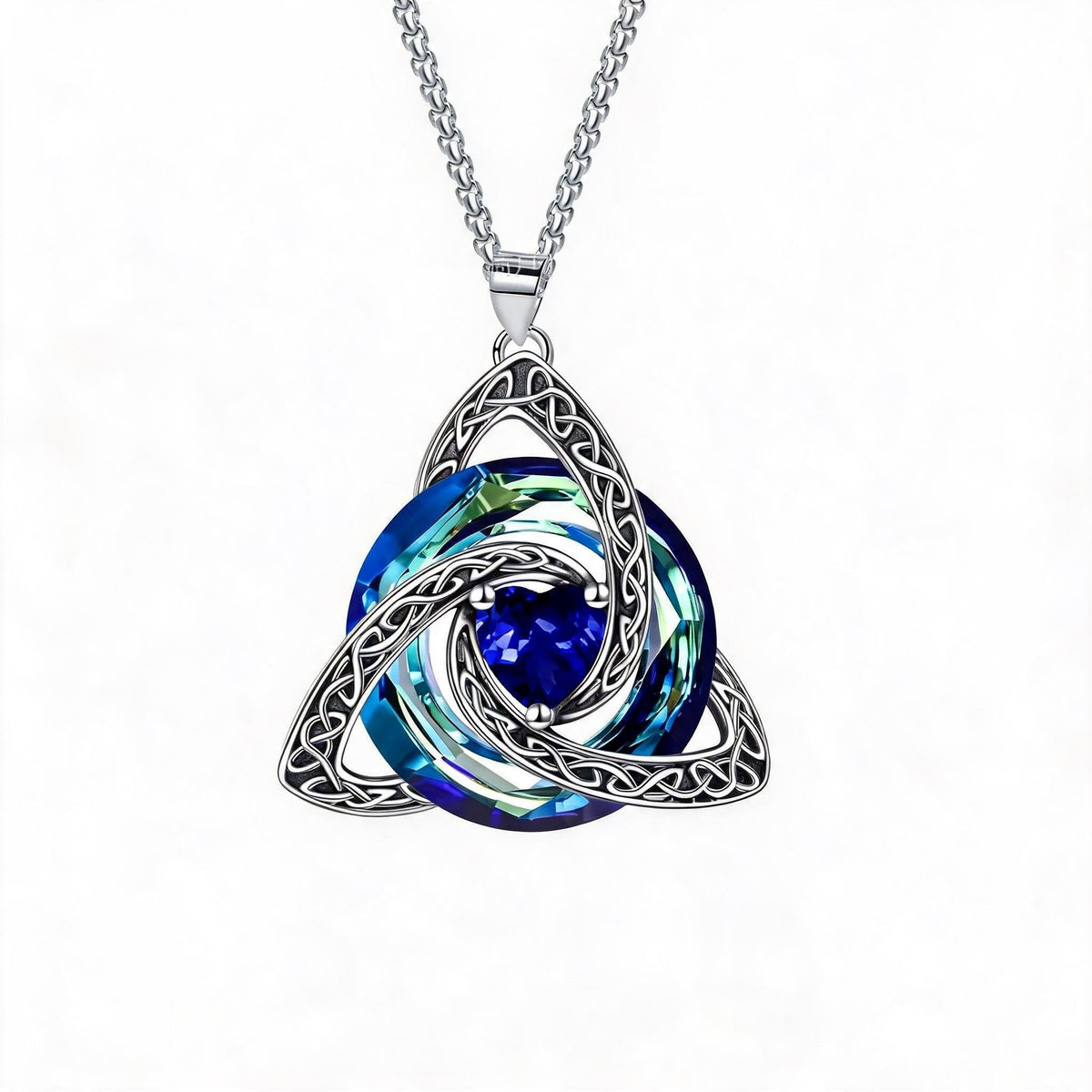 ✨ Geboortesteen Keltische Drieknoop Ketting – Betekenisvol symbool van liefde en verbondenheid ❤️