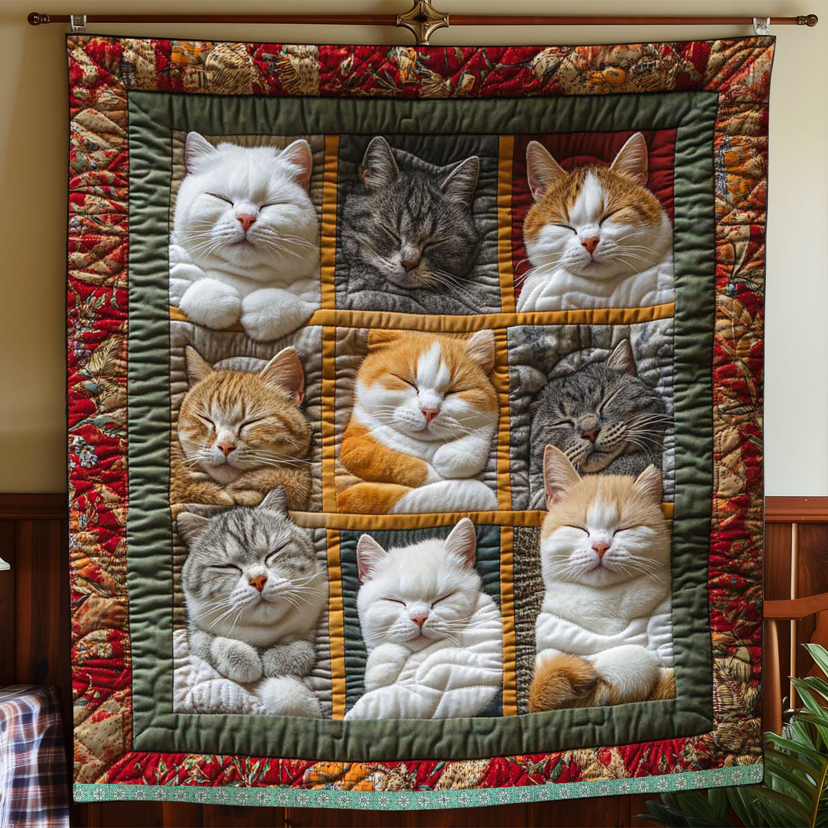 Slapende Koninklijke Kattendeken