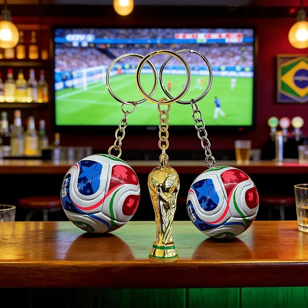 ⚽ Sleutelhanger WK 2026 VS-MEX-CAN: Draag de sportgeest overal met je mee ✨