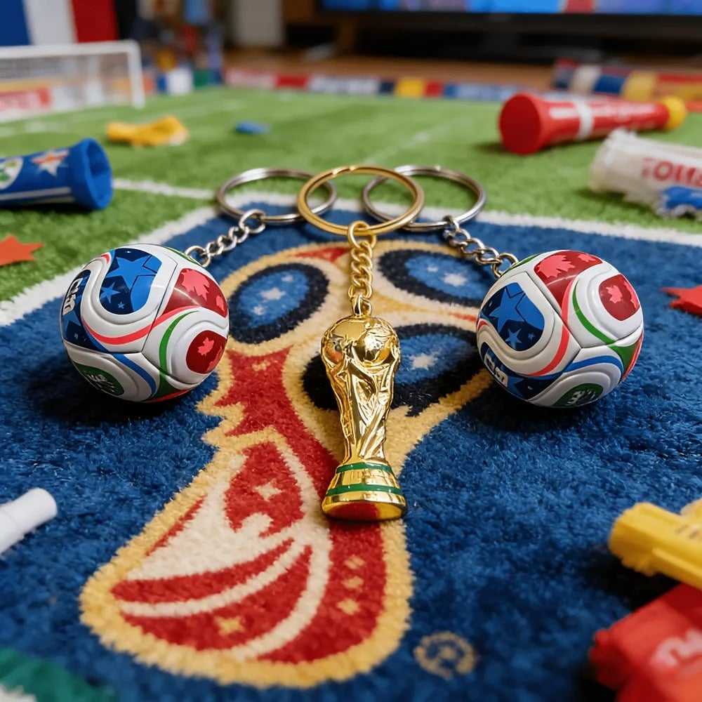 ⚽ Sleutelhanger WK 2026 VS-MEX-CAN: Draag de sportgeest overal met je mee ✨