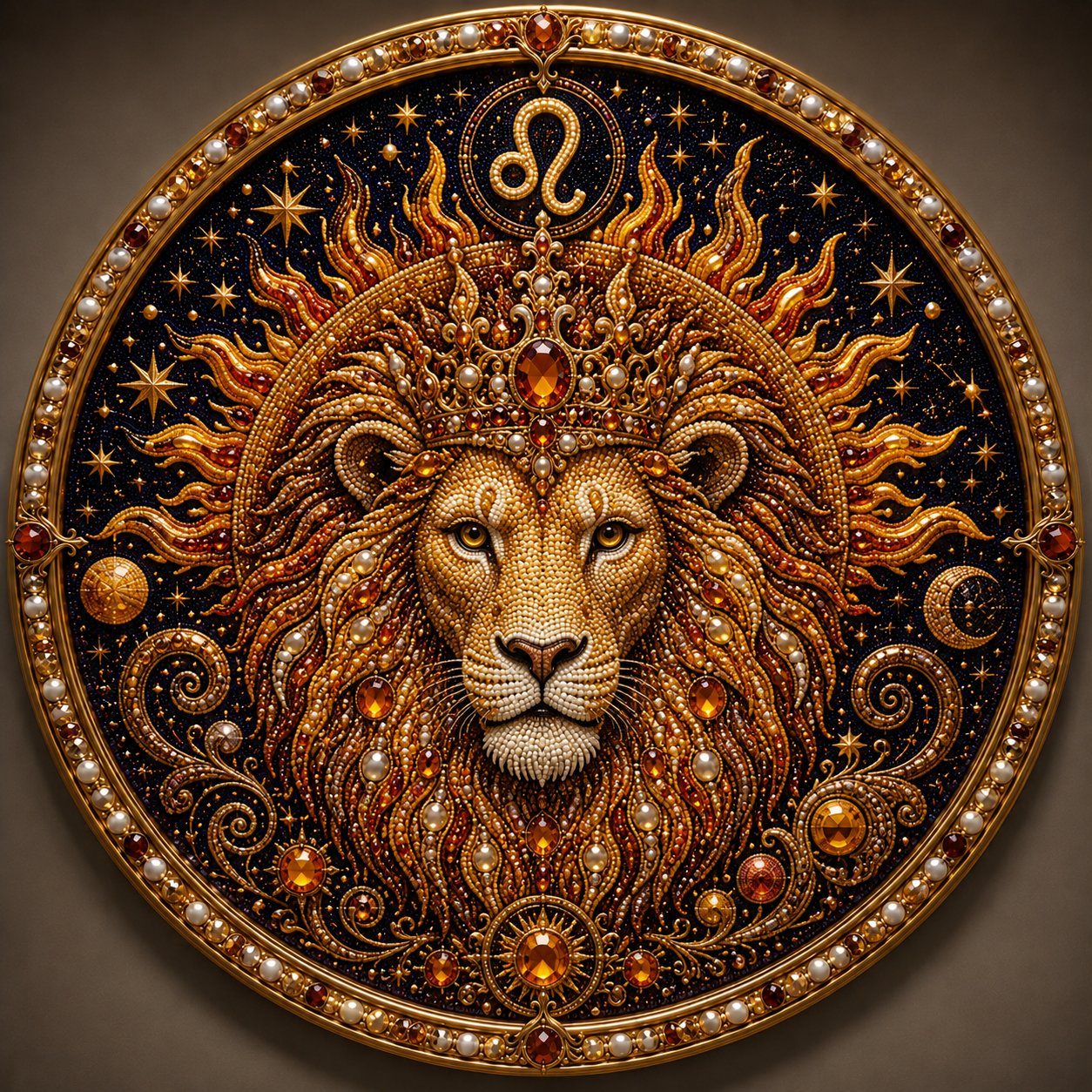 🌙 Magie Aan Je Muur! Luxe 3D Zodiak Parel Kunst Voor Een Sfeervol Huis 🔮