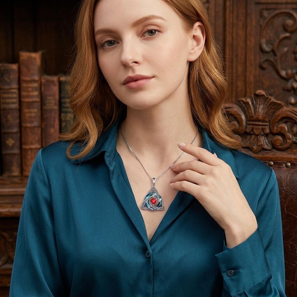 ✨ Geboortesteen Keltische Drieknoop Ketting – Betekenisvol symbool van liefde en verbondenheid ❤️