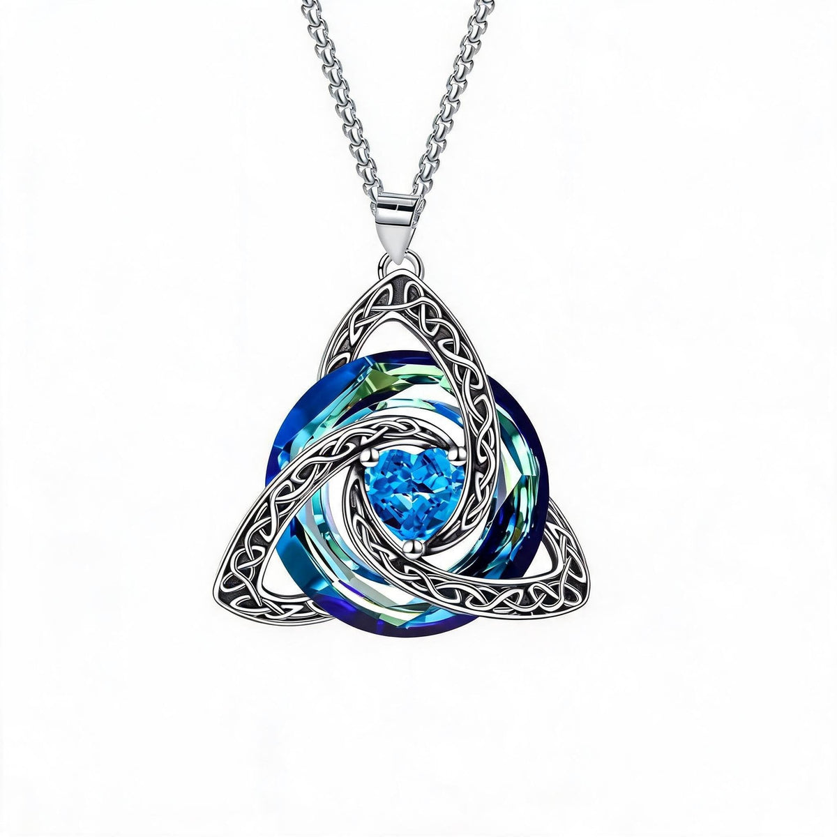 ✨ Geboortesteen Keltische Drieknoop Ketting – Betekenisvol symbool van liefde en verbondenheid ❤️