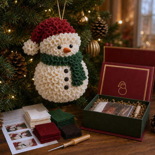 🎄🧵 Eén prikje tegelijk — 3D‑stof‑prikker kerstornament DIY‑pakket