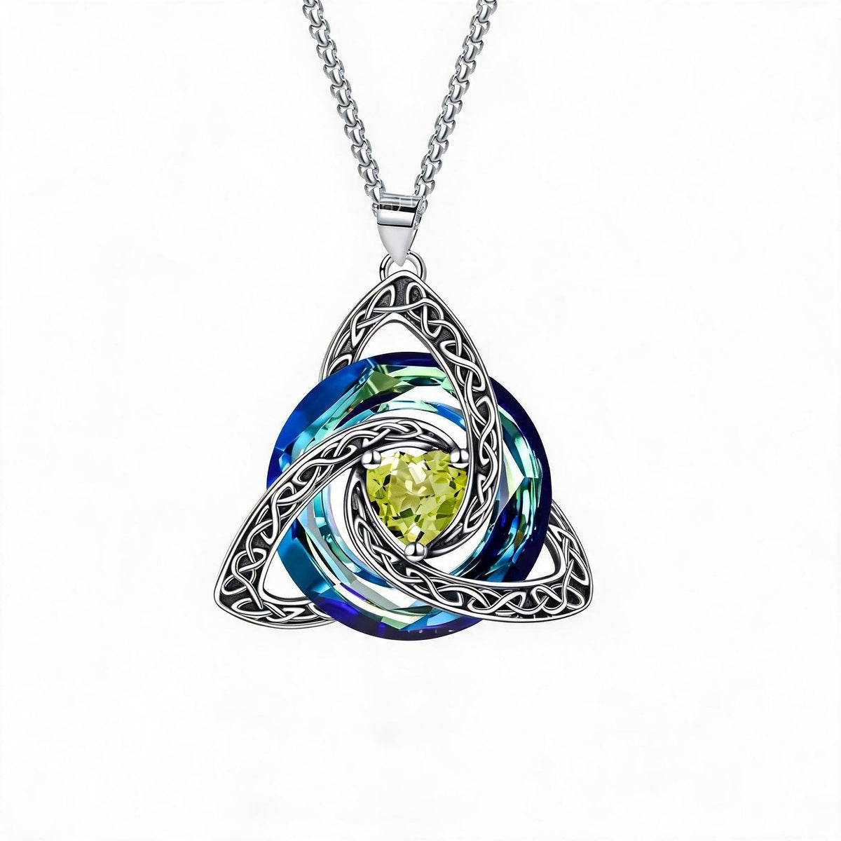 ✨ Geboortesteen Keltische Drieknoop Ketting – Betekenisvol symbool van liefde en verbondenheid ❤️
