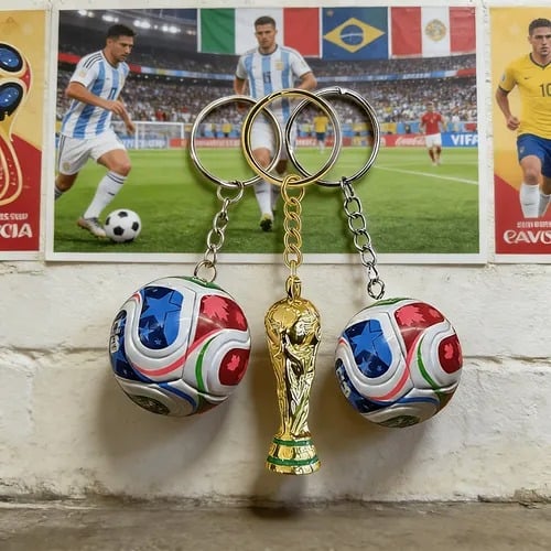 ⚽ Sleutelhanger WK 2026 VS-MEX-CAN: Draag de sportgeest overal met je mee ✨