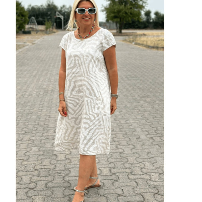 ⏳Tijdelijke korting van 49%🌸 Zomerse Bohemian Bloemenjurk met Ronde Hals