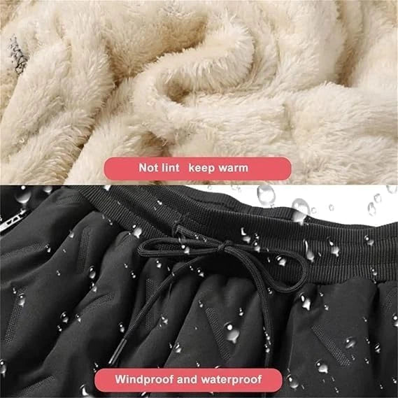 ✨ Unisex – extra zachte en warme fleece-gevoerde waterafstotende broek