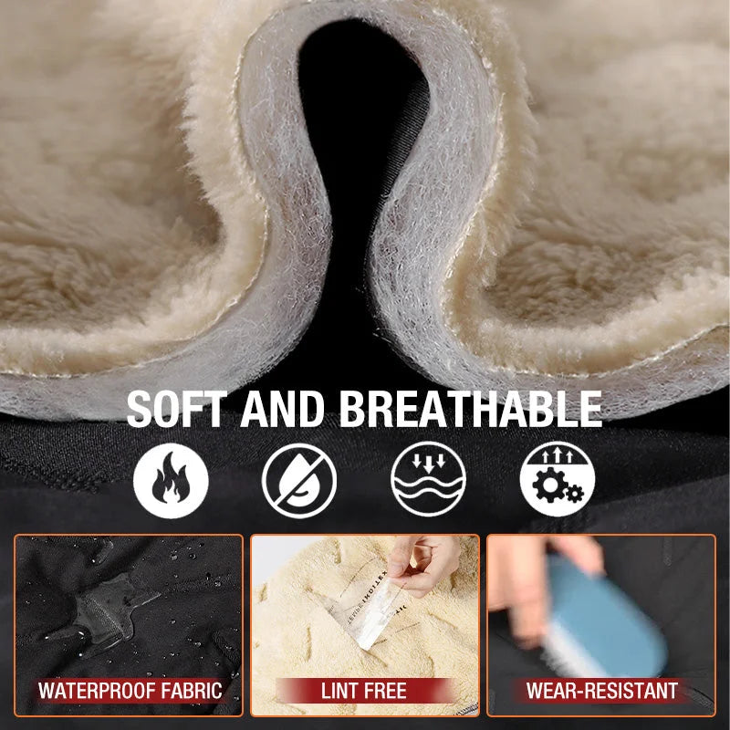 ✨ Unisex – extra zachte en warme fleece-gevoerde waterafstotende broek