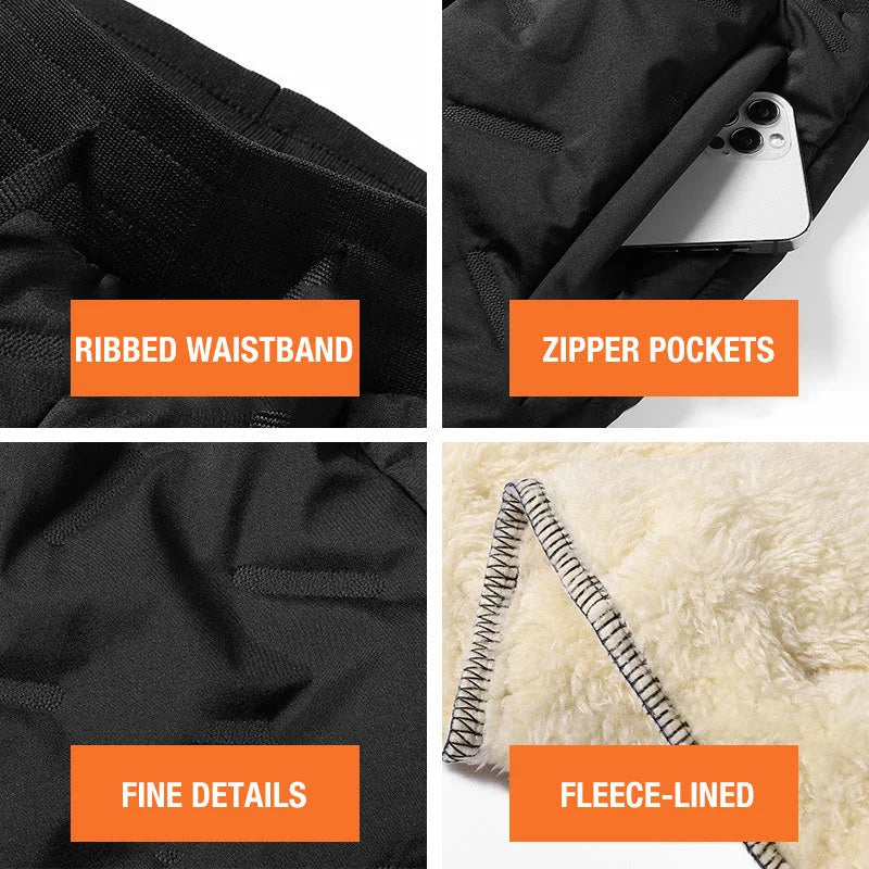 ✨ Unisex – extra zachte en warme fleece-gevoerde waterafstotende broek