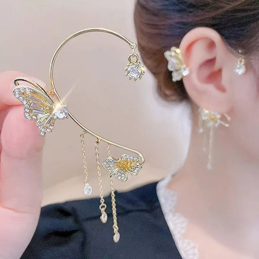 ✨🦋 Zirkonia oorbellen met vlinderpoo💖✨