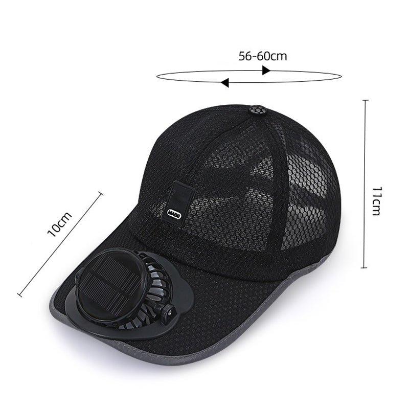 ☀️ Ultieme 2-in-1 zonne-ventilator honkbalpet: Een ijskoele bries en ademend zonneschild! 🍃