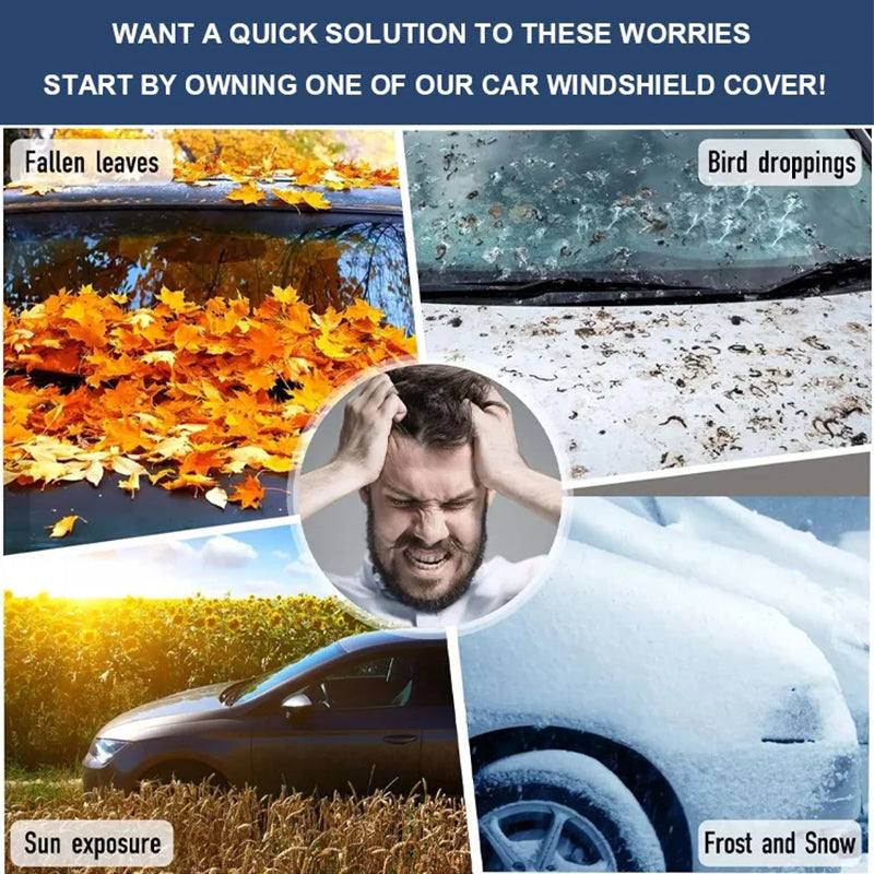 ☀️ 50% KORTING NU! 🚗 Voorruitdeken met zuignappen – Blokkeert 99% UV, voorkomt vorst & sneeuw – Draagbaar & wasbaar ❄️