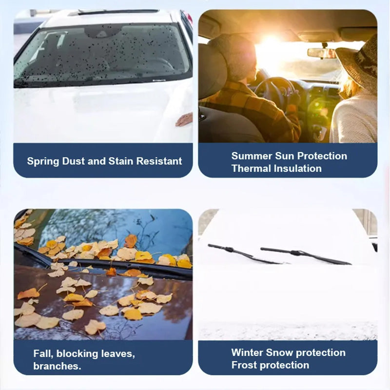 ☀️ 50% KORTING NU! 🚗 Voorruitdeken met zuignappen – Blokkeert 99% UV, voorkomt vorst & sneeuw – Draagbaar & wasbaar ❄️
