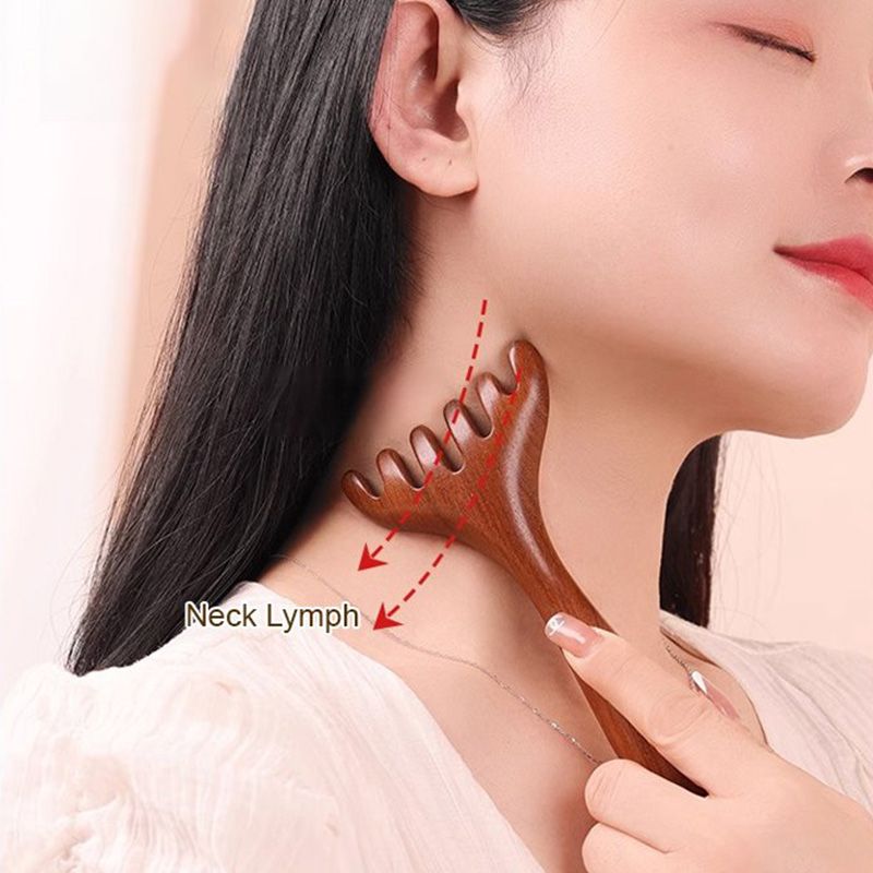 ✨Koop 1  krijg 1 gratis✨Zesklauwige meridiaanmassagekam