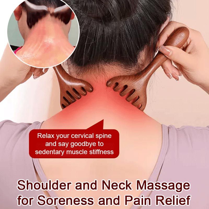 ✨Koop 1  krijg 1 gratis✨Zesklauwige meridiaanmassagekam