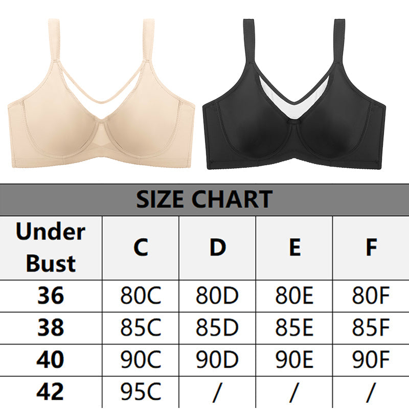 🎁 Laatste dag: Koop 1 krijg 3🔥💐Elegante doorschijnende full-cup plus-size beha voor dames 👍Verhelp verslapping van de borsten voorgoed