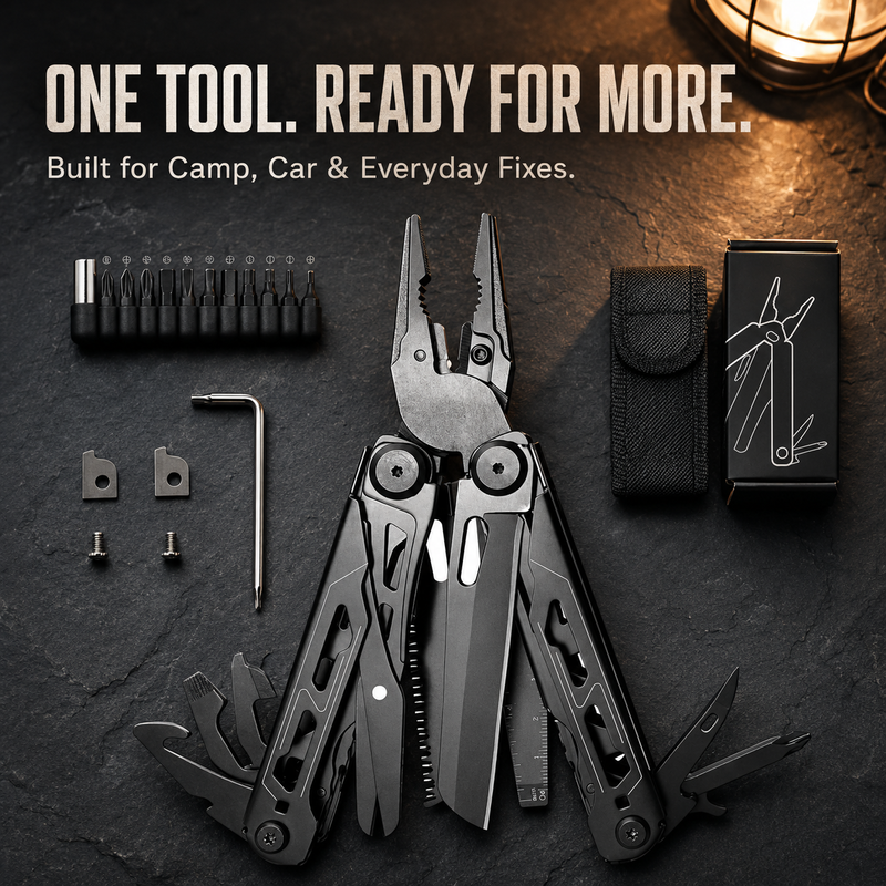 🛠️ Opvouwbare draagbare multitool‑tang | Met handig etui, nu 50% korting