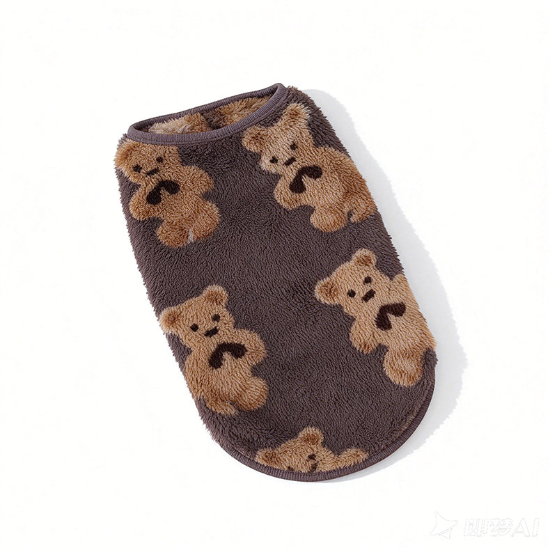 🐶 Zacht warm hondenvest pluche voering mouwloos maten S–8XL