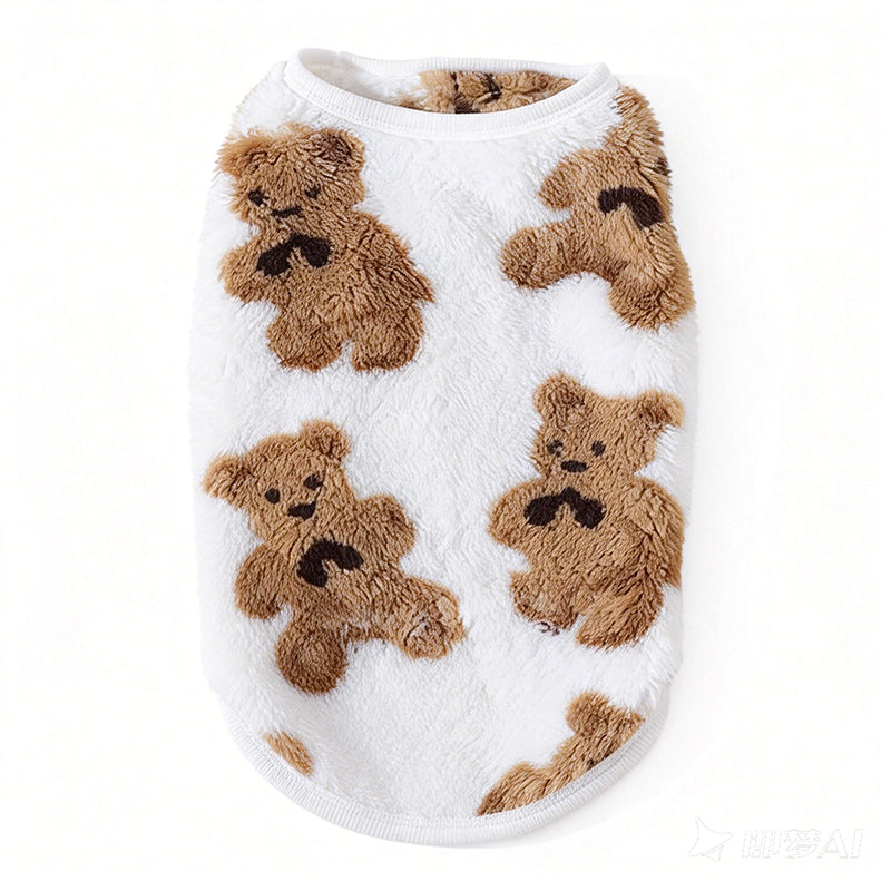 🐶 Zacht warm hondenvest pluche voering mouwloos maten S–8XL